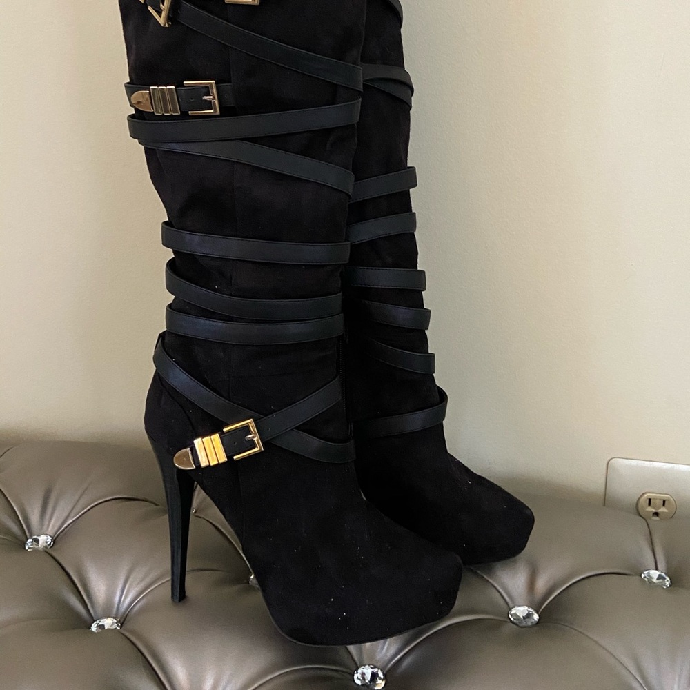 Bebe boots platform heels